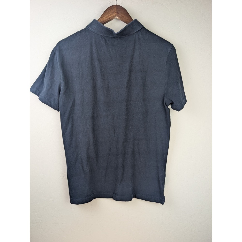 Calvin Klein Mens Liquid Touch Polo Shirt Black Grey Striped Colorblock M - Picture 6 of 6